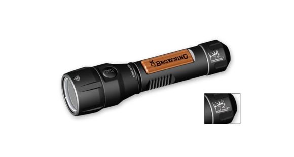 Image of Browning High Power 5305 LED 2AA Flashlight - Rocky Mountain Elk Foundation Black Walnut 3715305