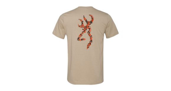Image of Browning Mens Graphic Clay Buckmark Short Sleeve T-Shirt, Heather Tan, Medium, A000233720203