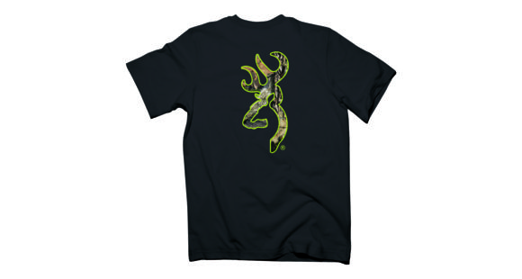 Image of Browning Mens Graphic Mo Country Buckmark Short Sleeve T-Shirt, Black, Mo Country, Safety Green, Large, A000234400204