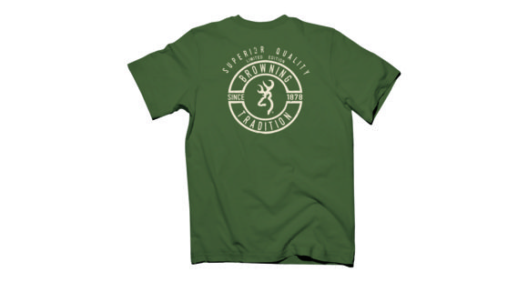 Image of Browning Mens Superior Quality S,S Tee, Military Green, Large A000226530104
