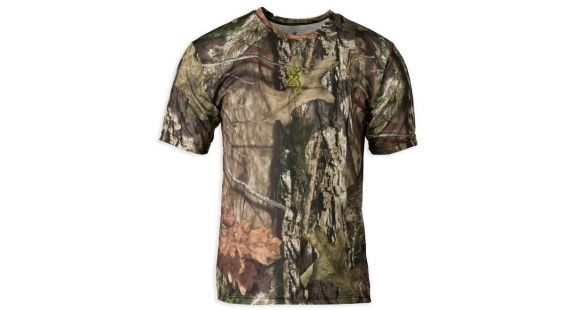 Image of Browning Mens Wasatch Vapor Max Short Sleeve Shirt,Mossy Oak Break-Up Country,M 3018810302
