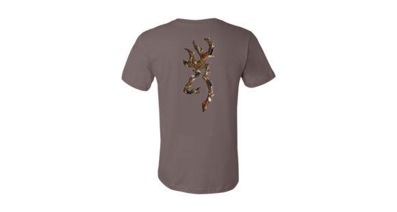 Image of Browning Mens Graphic Waterfowl Buckmark Short Sleeve T-Shirt, Pebble Brown, Medium, A000233820103