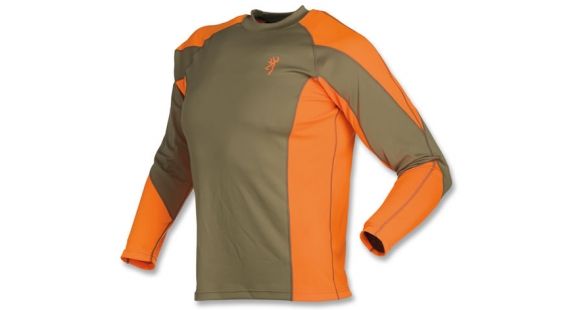 Image of Browning NTS Upland Shirt, Khaki/Blaze, 2XL 3011820105
