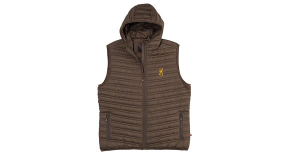 Image of Browning Packable Puffer Hooded Vest - Mens, Major Brown, Large, 3053089803