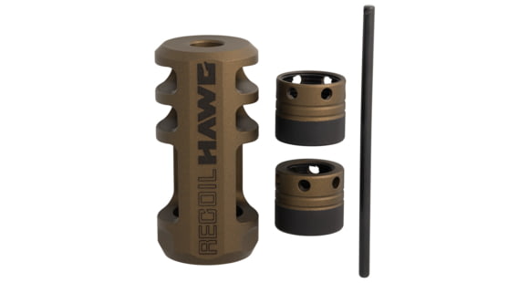 Image of USED Browning Bg Recoil Hawg Muzzle Brake, .30 or smaller, 5/8x24 or 1/2x28, W/2 Collars &amp; Tool, Burnt Bronze, EDEMO2, Used, Condition Fair