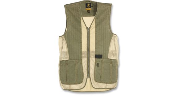Image of Browning Rhett Shooting Vest, Olive/Tan, S 3050297401