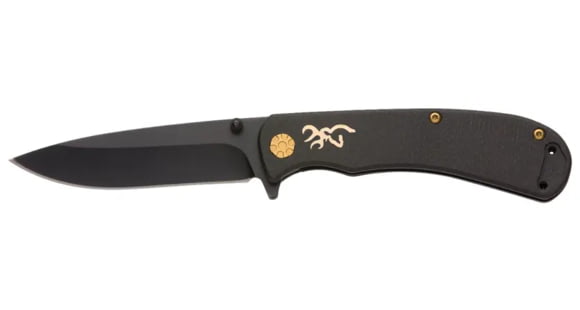 Image of Browning Rivet Folding Knife, 3in, D2 High Carbon Steel, Drop Point, Laminate Handle, N, 3220474