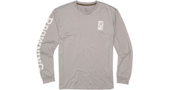 Image of Browning Shirt Sun Long Sleeve Lt - Men's, Light Grey, L, 3010594903