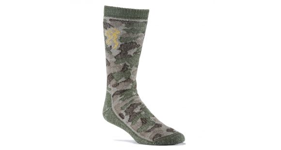 Image of Browning Socks Kids Wool Blend Camo Crew, Camo Olive, S A000279890202