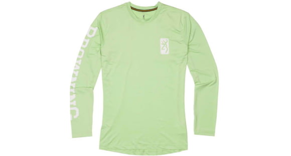 Image of Browning Sun Long Sleeve Shirt - Women's, Neomint/White, M, 3010364402
