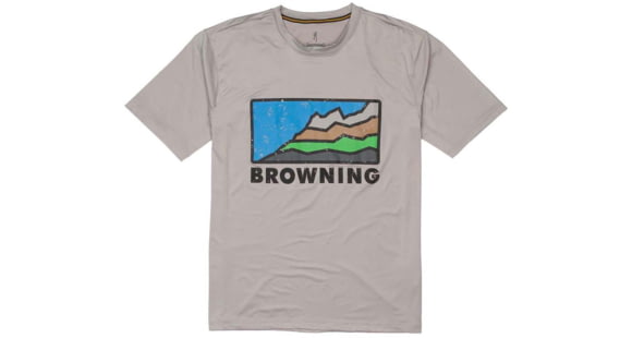 Image of Browning Sun Short Sleeve T-Shirt - Men's, Light Grey, L, 3010474903
