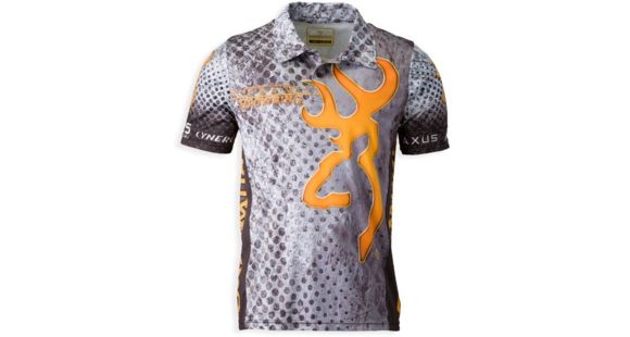 Image of Browning Team Polo Shirt,Gold/Gray,L 3010556903