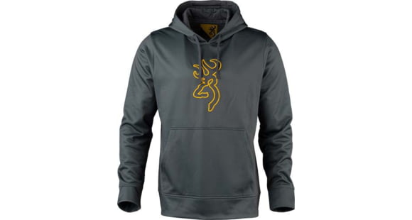 Image of Browning Long Sleeve Tech Hoodie - Mens, Carbon Gray, 2XL, 3011887905