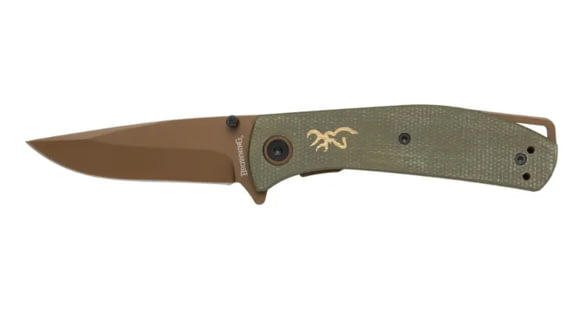 Image of Browning Trailside Folding Knife, 3in, D2 High Carbon Steel, Drop Point, G10 Handle, N, 3220516