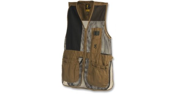 Image of Browning Trapper Creek Mesh Shooting Vests, Clay/Black, L, Right Hand 3050266803