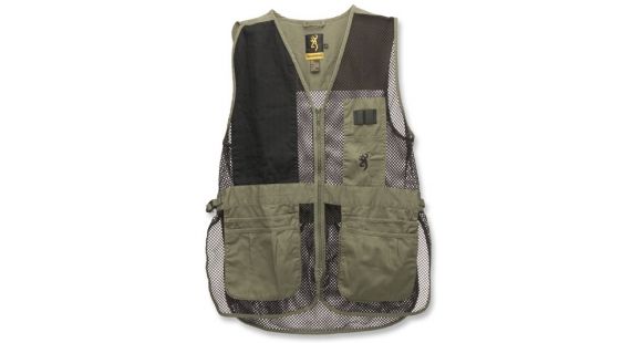 Image of Browning Trapper Creek Mesh Shooting Vests, Sage/Black, XL, Right Hand 3050265404