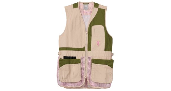 Image of Browning Trapper Creek Vest - Women's, Sage/Tan/Pink, Small, 3050695401
