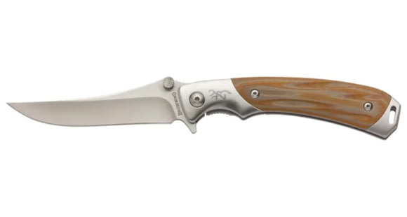 Image of Browning Wicked Wing Folding Knife, 3.5in, 7Cr17Mov, Trailing Point, G10 Handle, N, 3220330