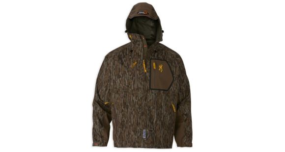 Image of Browning Wicked Wing Timber Rain Jacket,Mossy Oak Bottomland,M 3043311902
