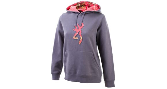 Image of Browning WoMen's Buckmark Camo Sweatshirt, Nine Iron, Small A000145100602