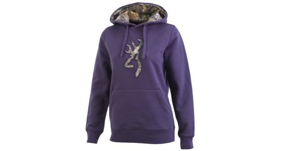 Image of Browning Women's Buckmark Camo Sweatshirt, Nightshade, Extra Large A000145150405