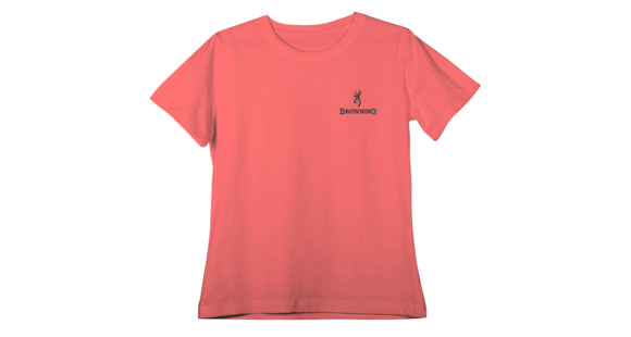 Image of Browning Women's Mo Country Buckheart S/S Tee-Classic, Papaya, S BRD020060.216334.S