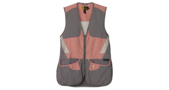 Image of Browning Women's Summit Shooting Vest,Smoke/Hot Pink,Medium 3050719402