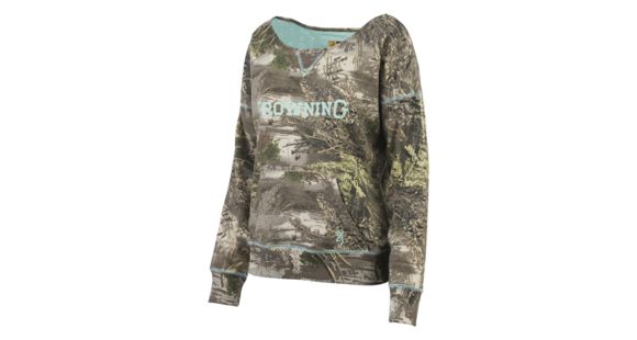 Image of Browning WoMen's Waverly Sweatshirt, Rt Max-1, Aruba Blue, Small, A000291290102