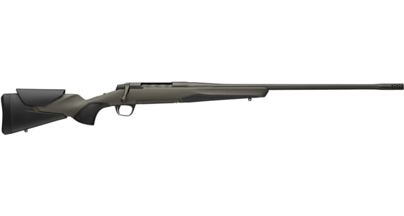 Image of Browning X-Bolt 2 Speed Bolt Action Rifle, 6.5mm Creedmoor, 22in Sporter Contour Fluted 5/8x24 TPI Barrel, 1-8, Synthetic Green Stock, Black, 036065282-FRRMPG