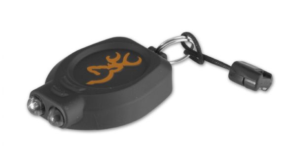 Image of Browning Zipper Pull Keychain Light 1 White LED 13 Lumens, 1 Green LED 6 Lumens,Minnow Folding Pocketknife,Orange/Black 3710062