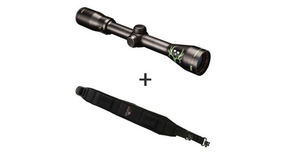 Image of Bushnell Bone Collector 3-9x40 Rifle Scope, Matte Black, Multi-X Reticle w/ Butler Creek Rifle Sling 733960BC-KIT3