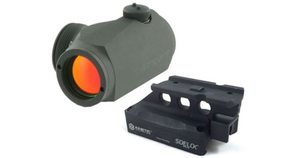 Image of Aimpoint Micro T-1 4MOA NVD Red Dot Sight w/ Kinetic Development Group SIDELOK Aimpoint Micro Mount 200054-KIT1
