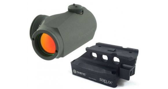 Image of Aimpoint Micro T-1 2MOA Red Dot Sight w/ Kinetic Development Group SIDELOK Aimpoint Micro Mount 200055-KIT1