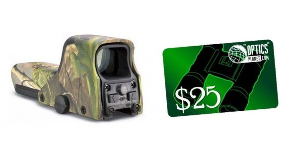 Image of Eotech 512 Red Dot Sight, Black w/AA Battery, Aiming Dot Reticle, Real Tree Camo &amp; FREE 25 OpticsPlanet.com e-Gift Certificate