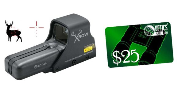 Image of EOTech 512 Red Dot w/ Crossbow Pattern Reticle, Range Assist Black 512.XBOW &amp; FREE 25 OpticsPlanet.com e-Gift Certificate