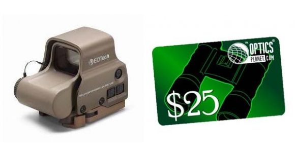 Image of EOTech HWS EXPS 3 Circle Red Dot Sight, 1 Dot Reticle, w/ OpticsPlanet.com Email Gift Certificate - 25, Tan, EXPS3-0TAN-KIT5