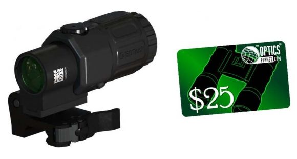 Image of Eotech G33 Magnifier with Switch to Side Mount, Black G33.STS.BLK &amp; FREE 25 OpticsPlanet.com e-Gift Certificate