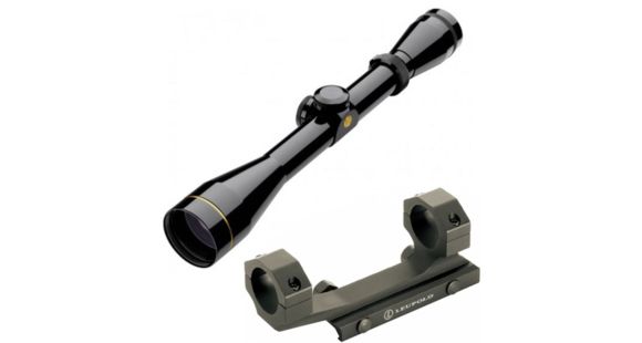 Image of Leupold VX-2 3-9x40mm Rifle Scope, Gloss Black, Duplex Reticle 110796 w/ Mark 2 Integrated Mount System, 1 in Ring