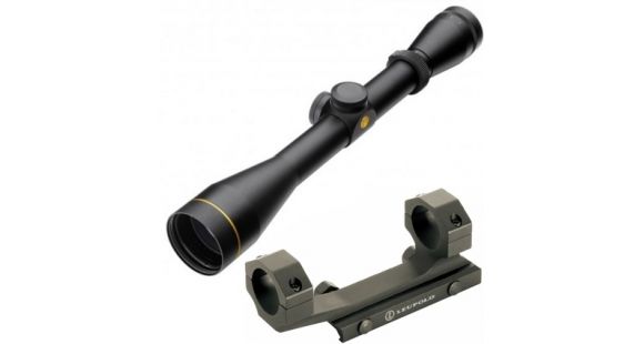 Image of Leupold VX-2 3-9x40mm Rifle Scope, Matte Black, Leupold Dot Reticle 110800 w/ Mark 2 Integrated Mount System, 1 in Ring
