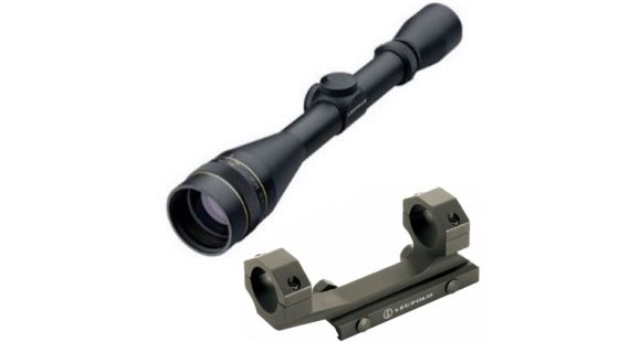 Image of Leupold VX-2 4-12x40mm Adj Objective Rifle Scope, Matte Black, LR Duplex 110809 w/ Mark 2 Integrated Mount System, 1 in Ring