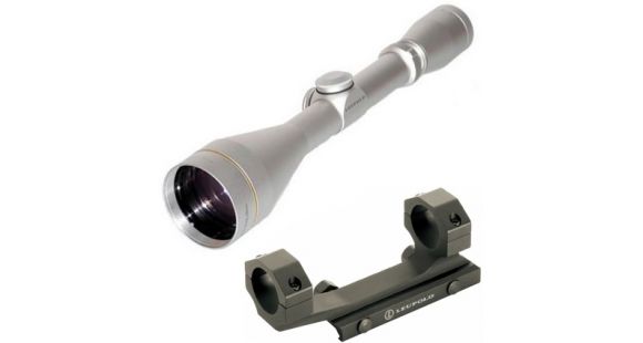 Image of Leupold VX-2 4-12x50mm Rifle Scope, Silver, Duplex Reticle 110813 w/ Mark 2 Integrated Mount System, 1 in Ring