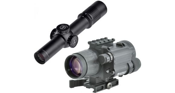 Image of Leupold Mark 6 Scope 1-6x20mm 7.62 M6C1 GEN 3 Illum. FF with Armasight Co-Mini-3 Alpha Mg Night Vision Mini Clip-On