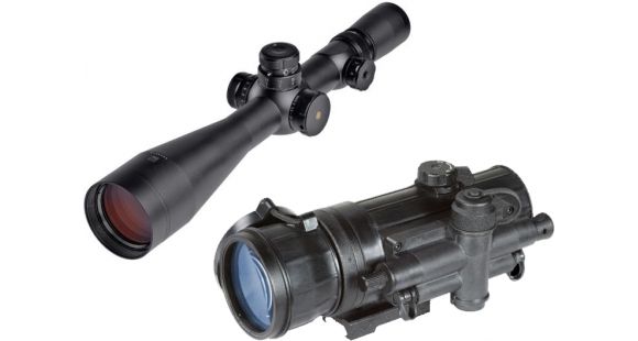 Image of Leupold Mark 8 3.5-25x56mm Gen 3 Illum. FF H-58 Reticle with Co-mr-3 Alpha Night Vision Clip-On