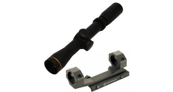 Image of Leupold VX-2 1.5-4x28mm IER Scout Duplex Reticle Scope, Matte Black 119621 w/ Mark 2 Integrated Mount System, 1 in Ring