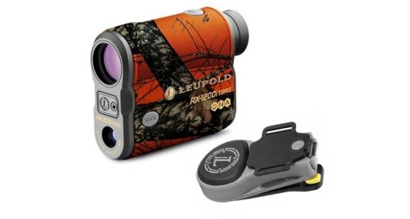 Image of Leupold RX-1200i TBR/W with DNA Laser Rangefinder Mossy Oak Blaze Orange 170640 w/ QuickDraw Holster Tether System