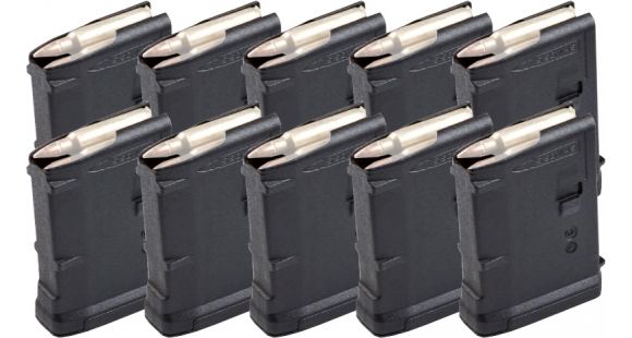 Image of Magpul Industries PMAG 10 Gen M3 AR-15/M4/M16/SA-80 .223 Remington/5.56x45mm NATO 10 Round, Black, 10-pack, MAG559-BLK-10RD-KIT1