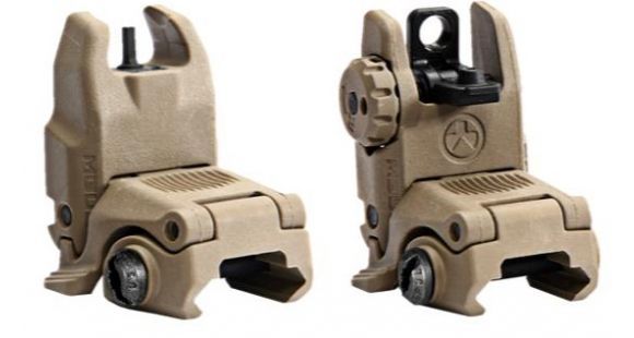 Image of Magpul MBUS Front Flip-Up Back Up Sight Gen 2, Flat Dark Earth, MPIMAG247FDE-KIT1