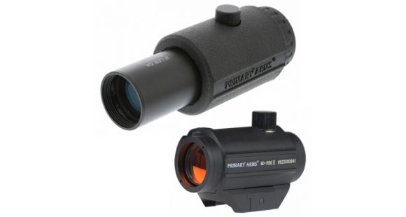Image of Primary Arms CLxZ Gen II Micro Dot Sight &amp; Base w/PA3XLERGENIV 3x LERGen IV Magnifier &amp; No Mount, Black, MD-RBGII-KIT2