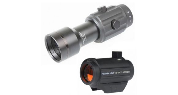 Image of Primary Arms CLxZ Gen II Micro Dot Sight &amp; Base w/PA6X 6x Gen II Magnifier &amp; No Mount, Black, MD-RBGII-KIT3