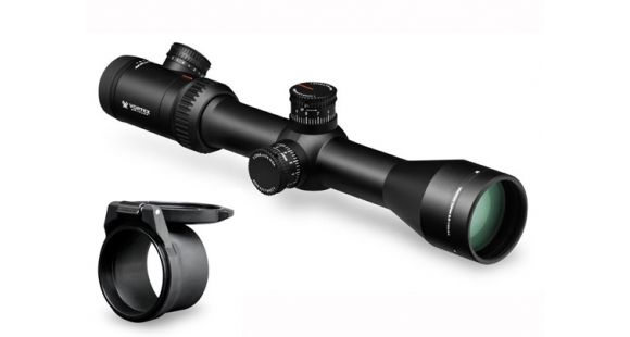 Image of Vortex Viper PST 2.5-10x44 Rifle Scope w/Vortex Defender Flip Cap Objective Lens 44,48-53 mm, Black O-44